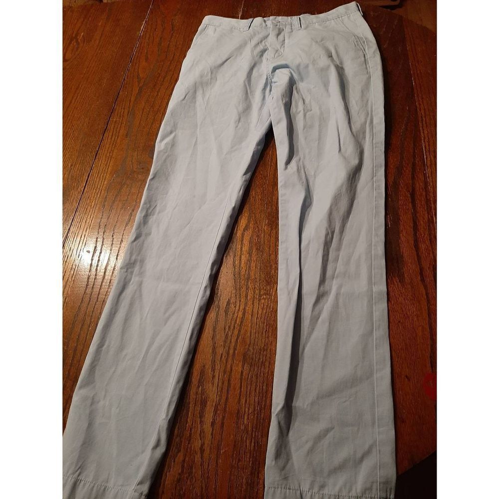 29x32 J Crew The Drigg Summer Weight Light Blue Chino Pants w Pockets Belt Loops